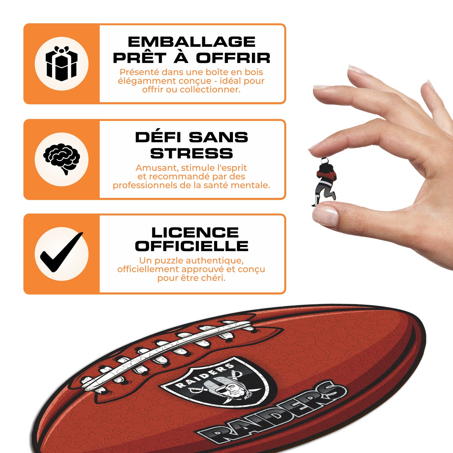 Football Las Vegas Raiders™ - Puzzle en Bois