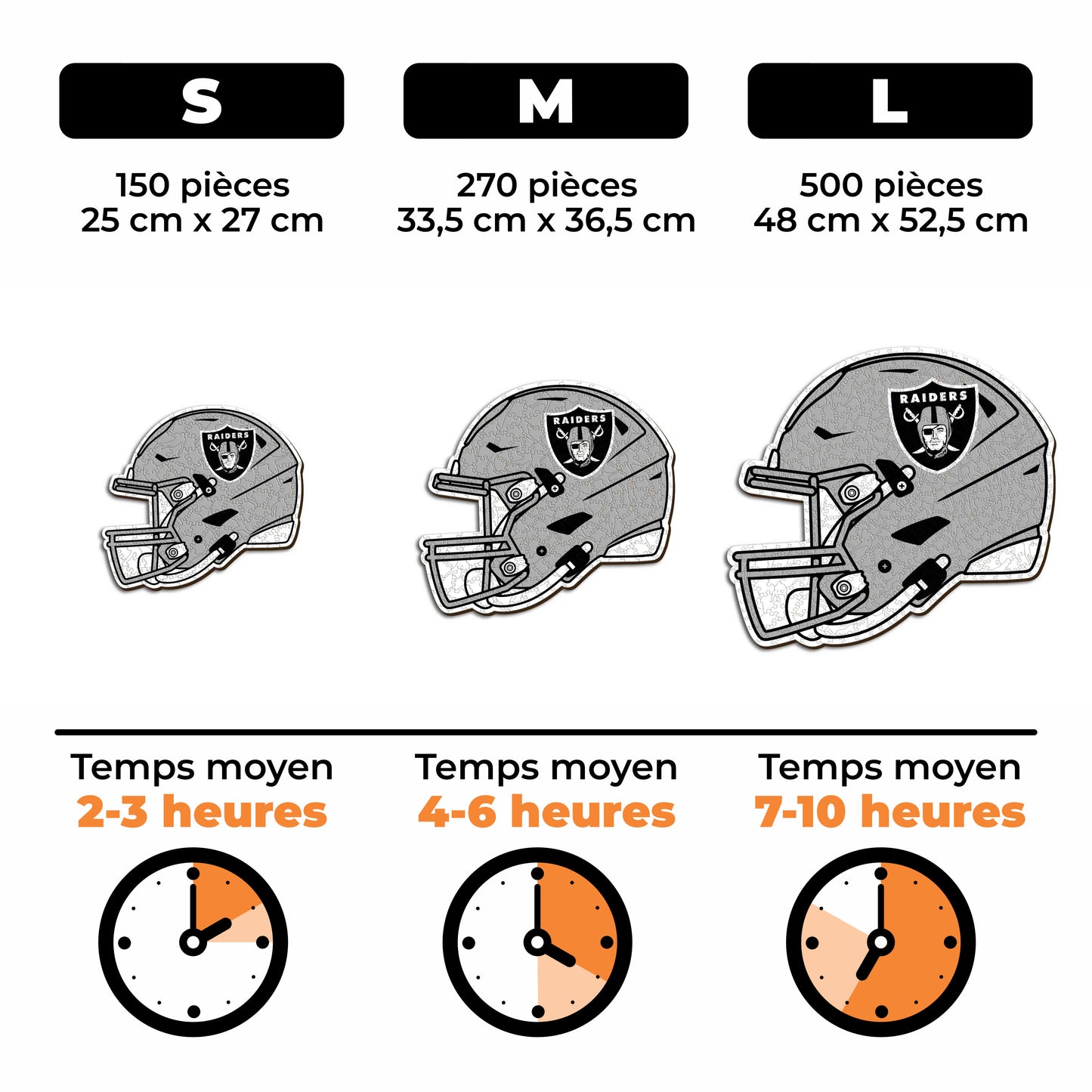 Casque Las Vegas Raiders™ - Puzzle en Bois