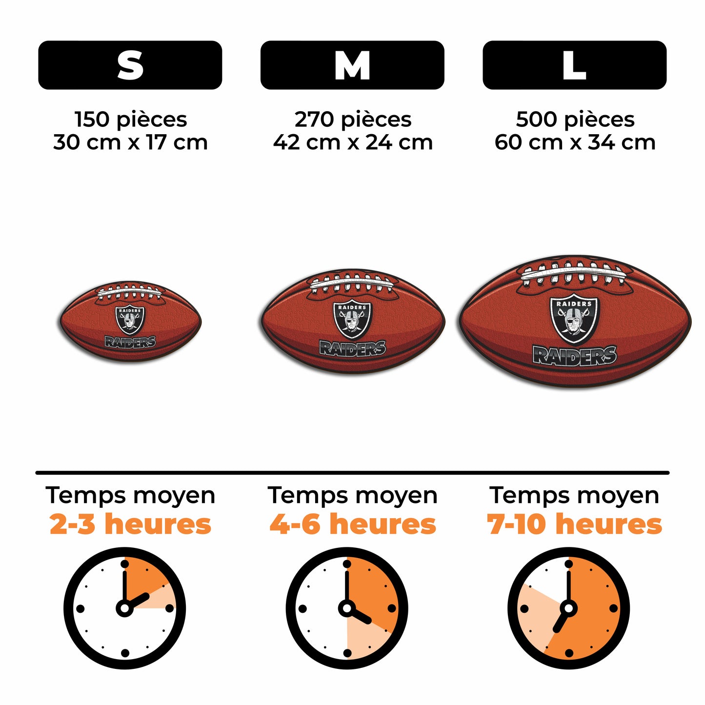 Football Las Vegas Raiders™ - Puzzle en Bois