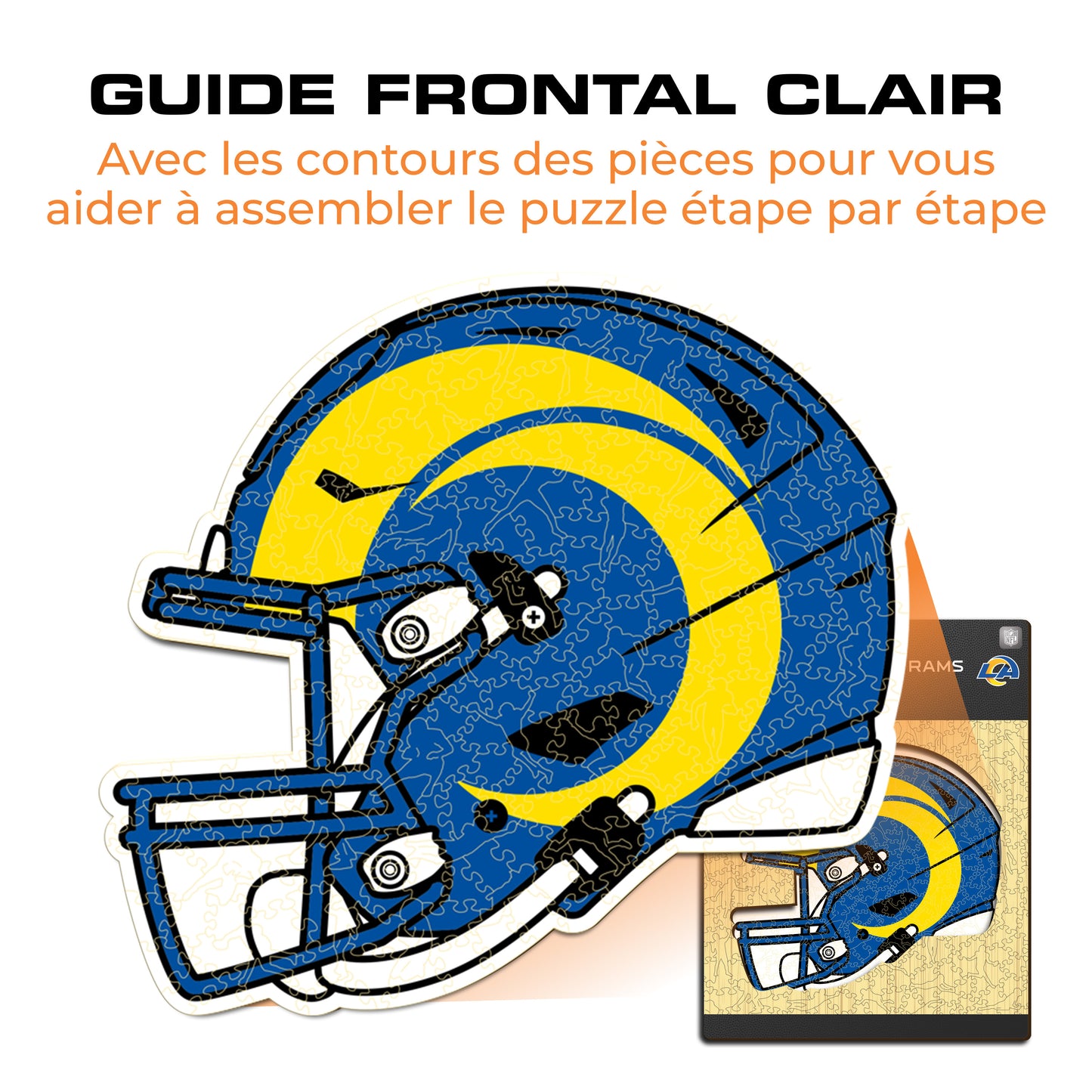 Casque Los Angeles Rams™ - Puzzle en Bois
