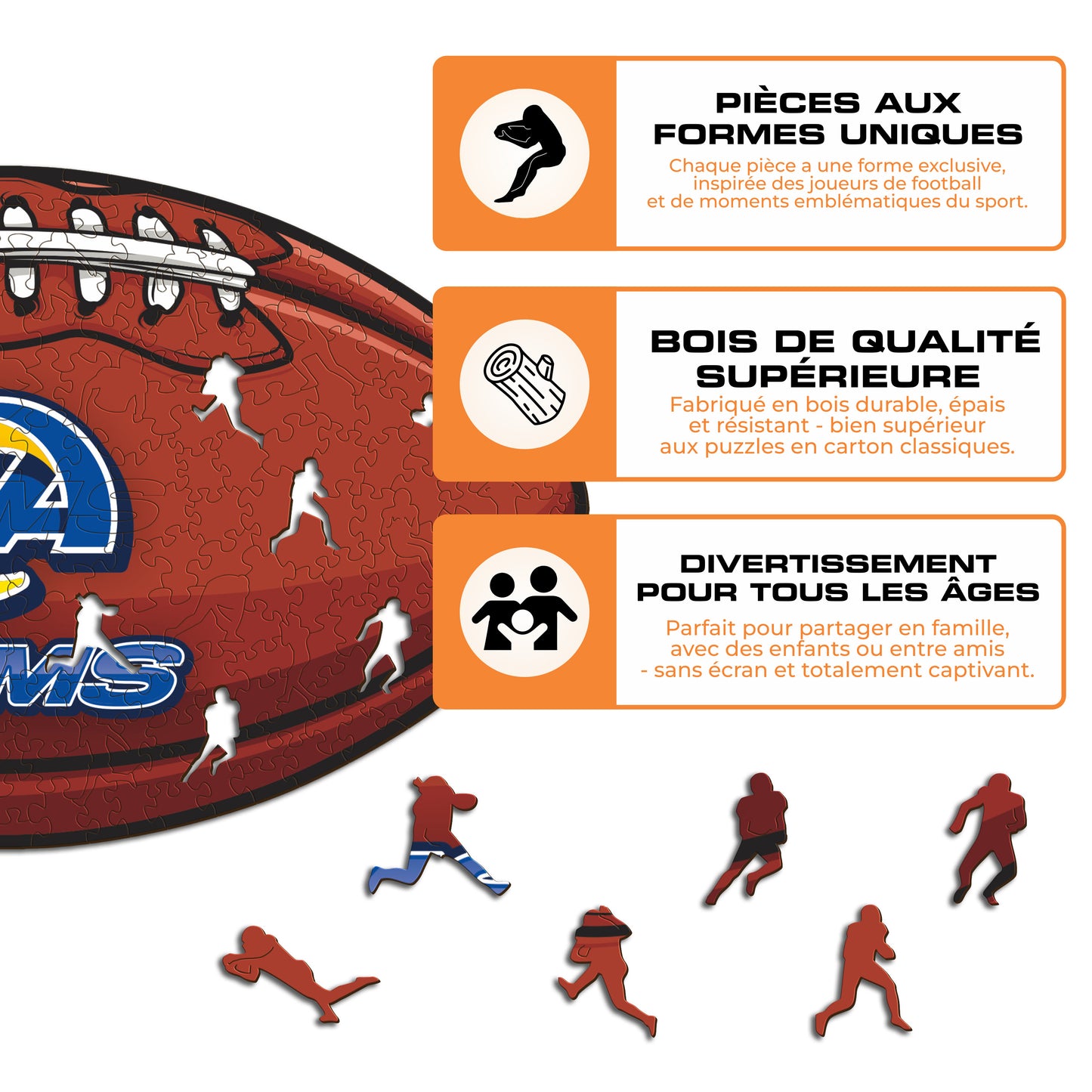 Football Los Angeles Rams™ - Puzzle en Bois