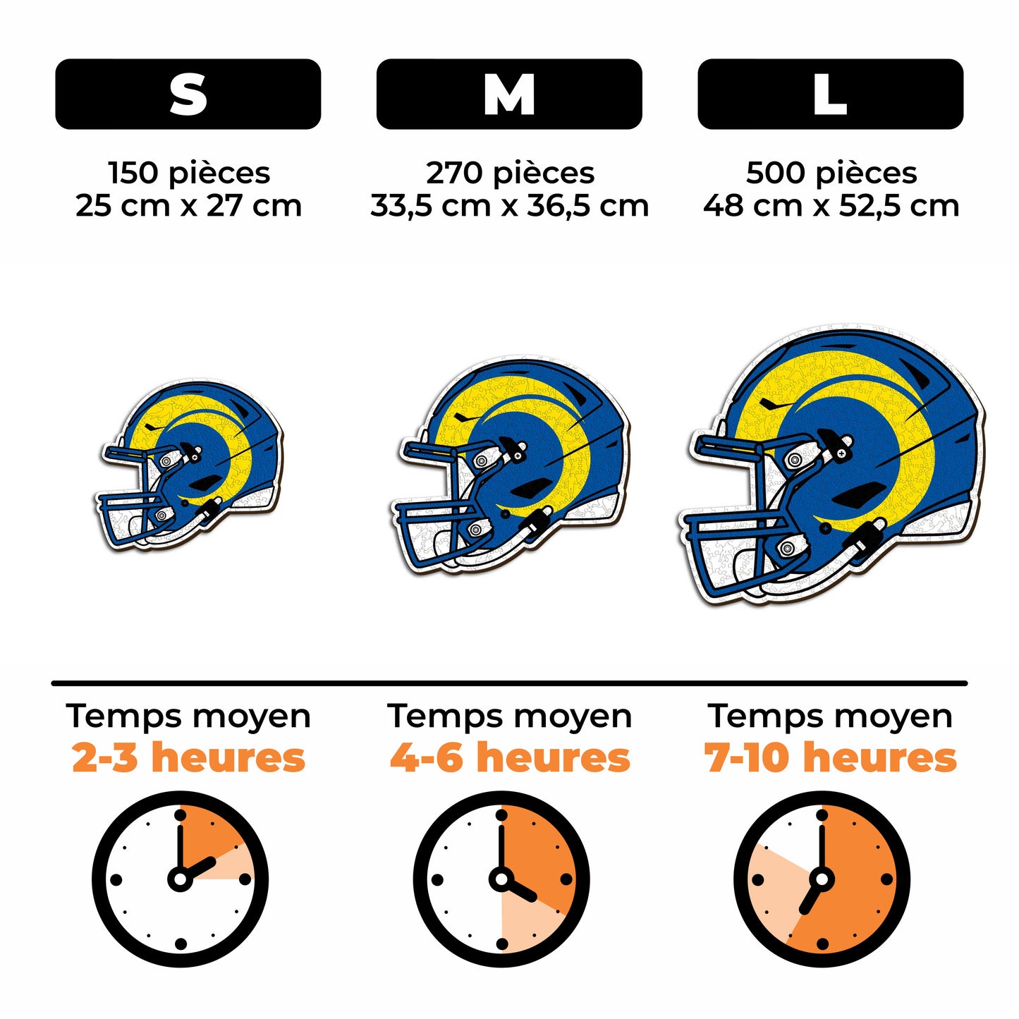 Casque Los Angeles Rams™ - Puzzle en Bois