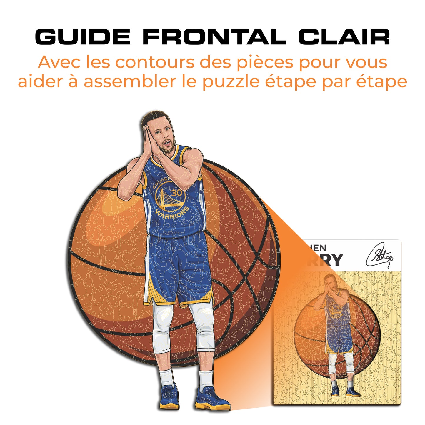 Stephen Curry - Puzzle en Bois