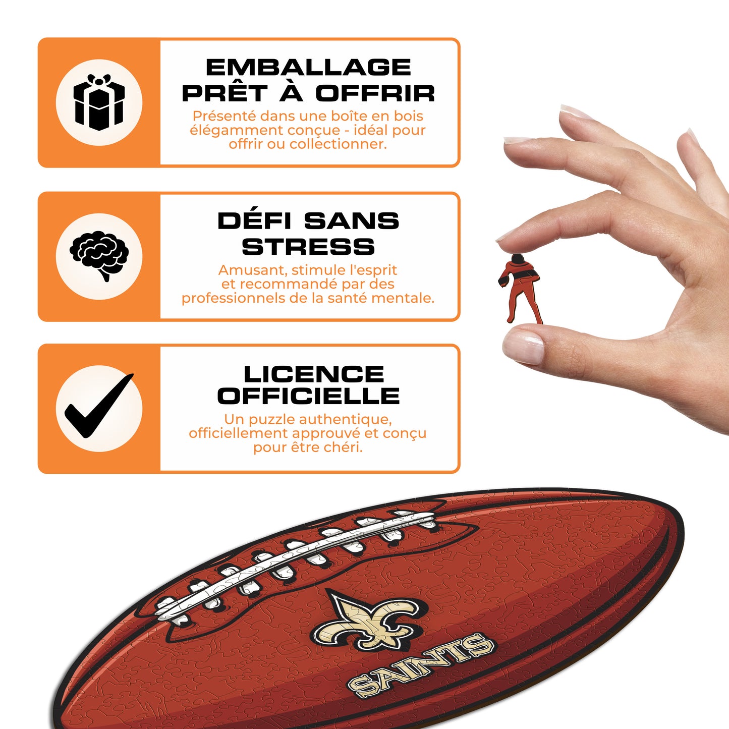 Football New Orleans Saints™ - Puzzle en Bois