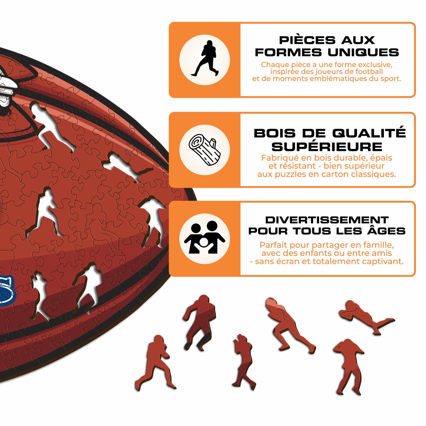 Football Seattle Seahawks™ - Puzzle en Bois