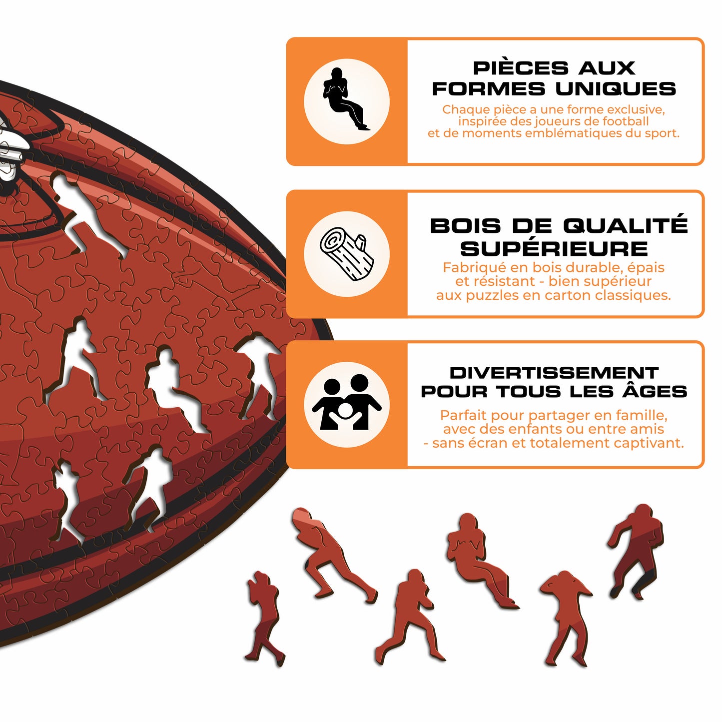 Football Houston Texans™ - Puzzle en Bois