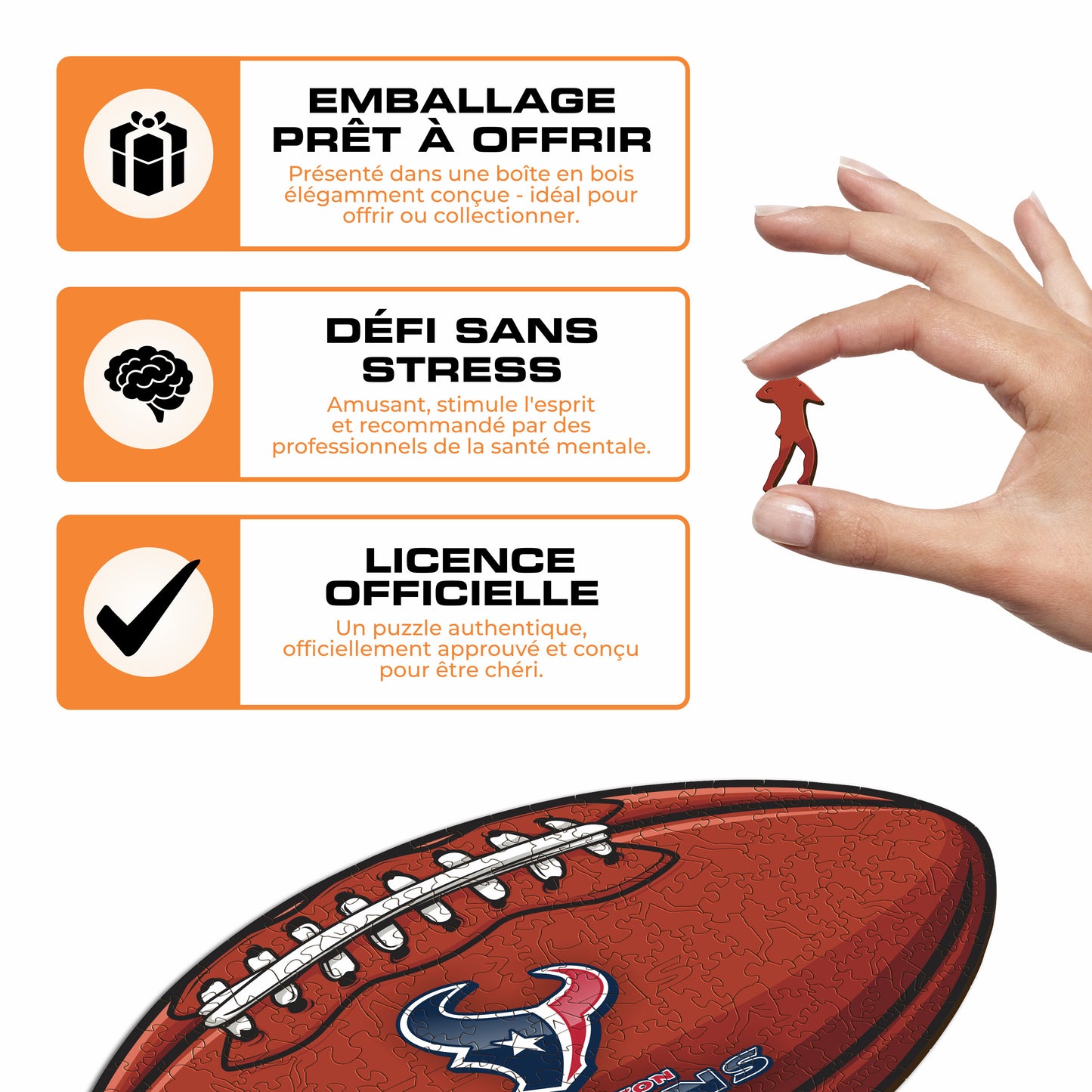 Football Houston Texans™ - Puzzle en Bois