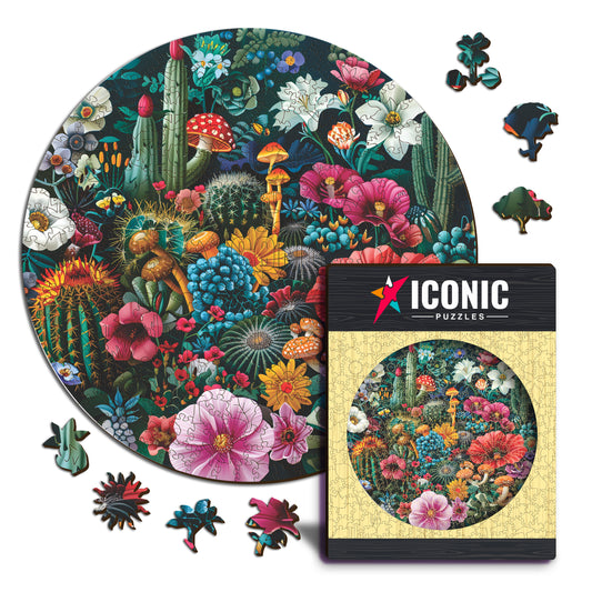 Fleurs Enchantées - Puzzle en Bois