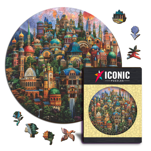 Maisons Enchantées - Puzzle en Bois