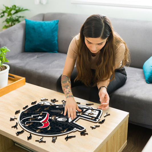 Casque Houston Texans™ - Puzzle en Bois