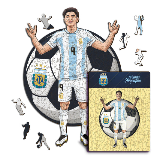 Julian Alvarez - Puzzle en Bois