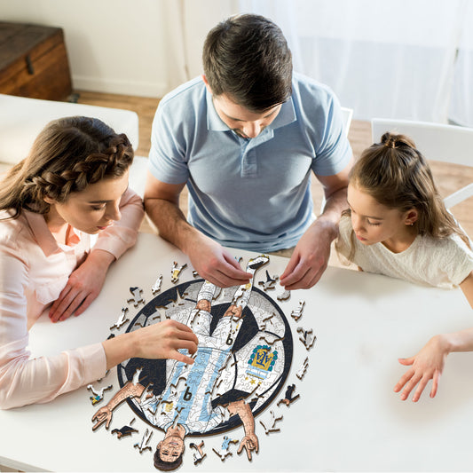 Julian Alvarez - Puzzle en Bois