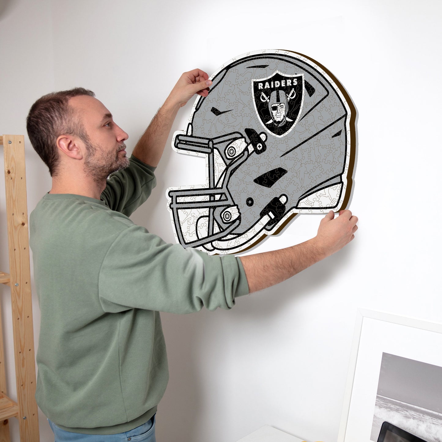 Casque Las Vegas Raiders™ - Puzzle en Bois