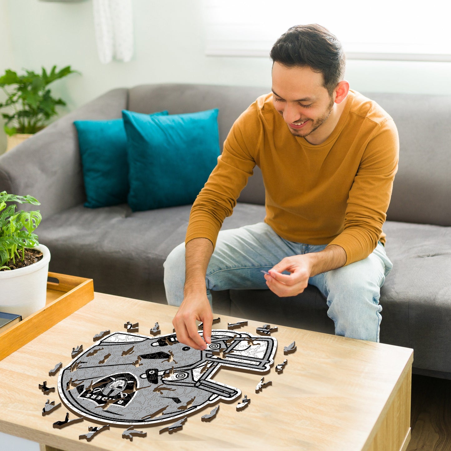 Casque Las Vegas Raiders™ - Puzzle en Bois