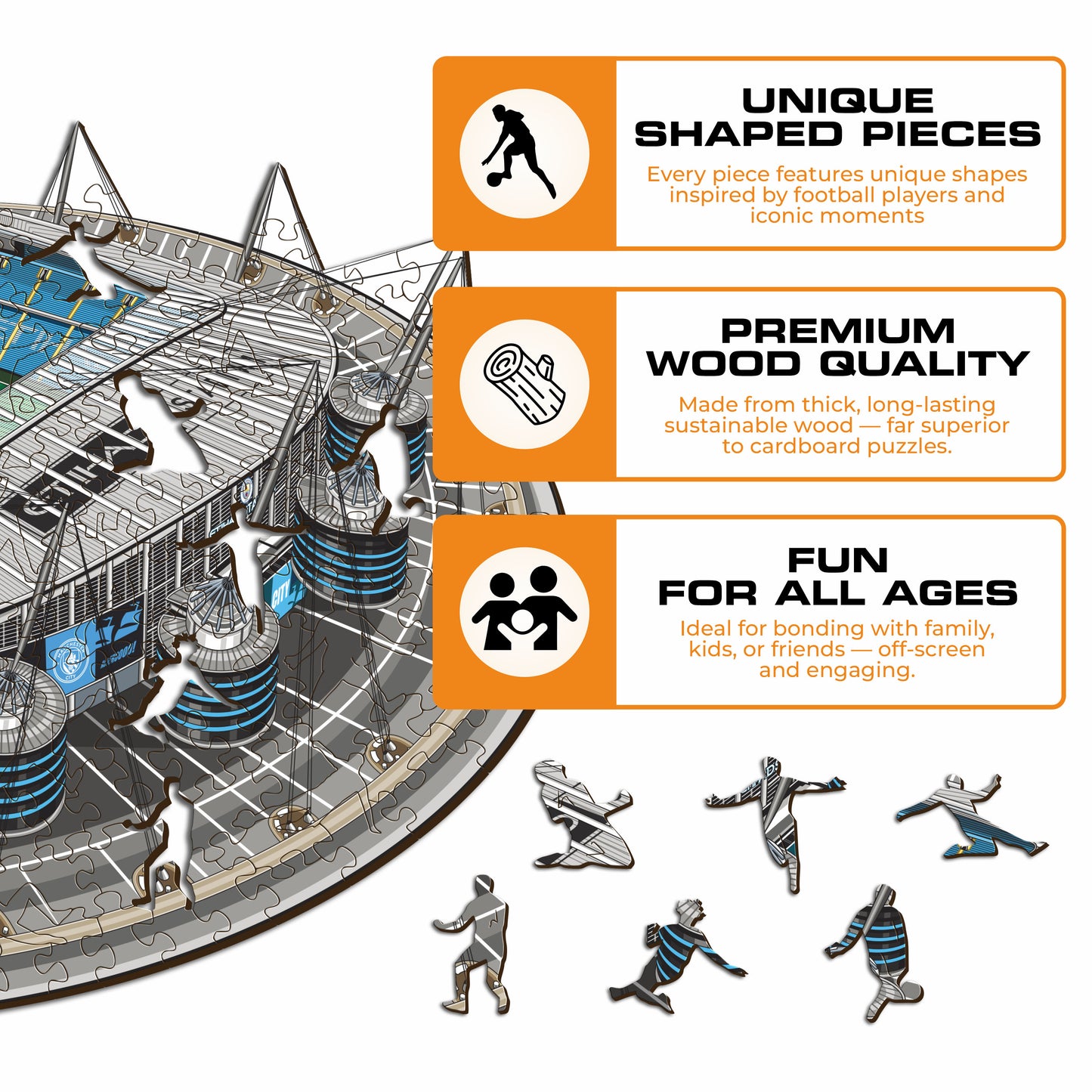 Etihad Stadium Man City FC® - Puzzle en Bois