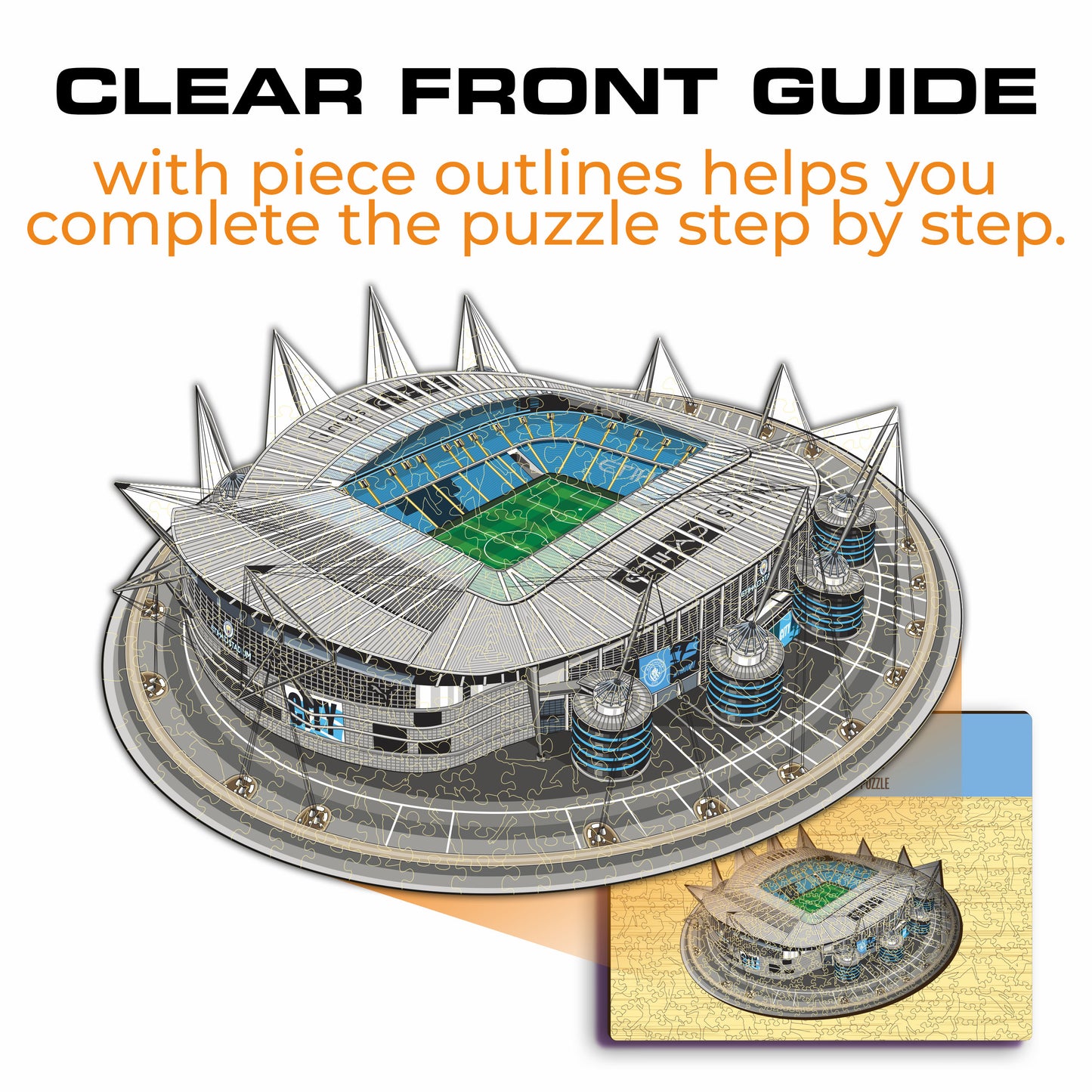 Etihad Stadium Man City FC® - Puzzle en Bois