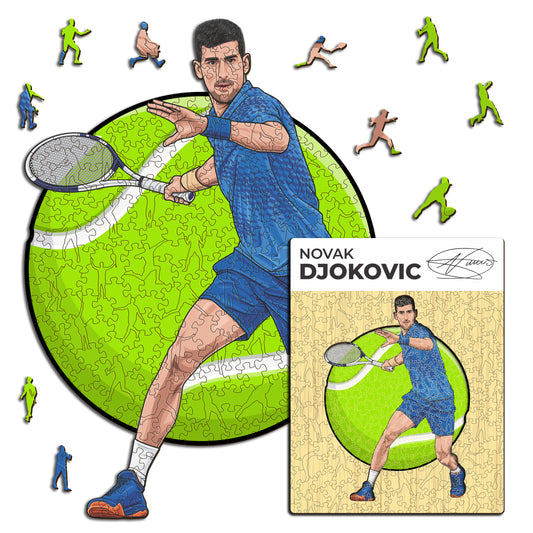 Novak Djokovic - Puzzle en Bois