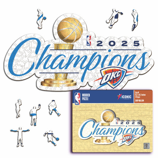Oklahoma City Thunder™ 2025 NBA Champions - Puzzle en Bois