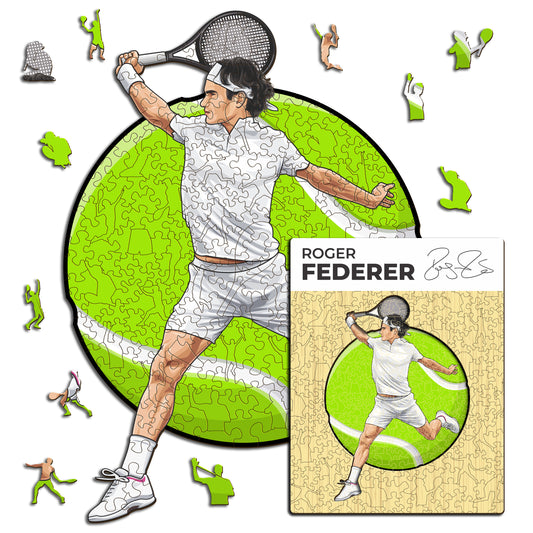 Roger Federer - Puzzle en Bois