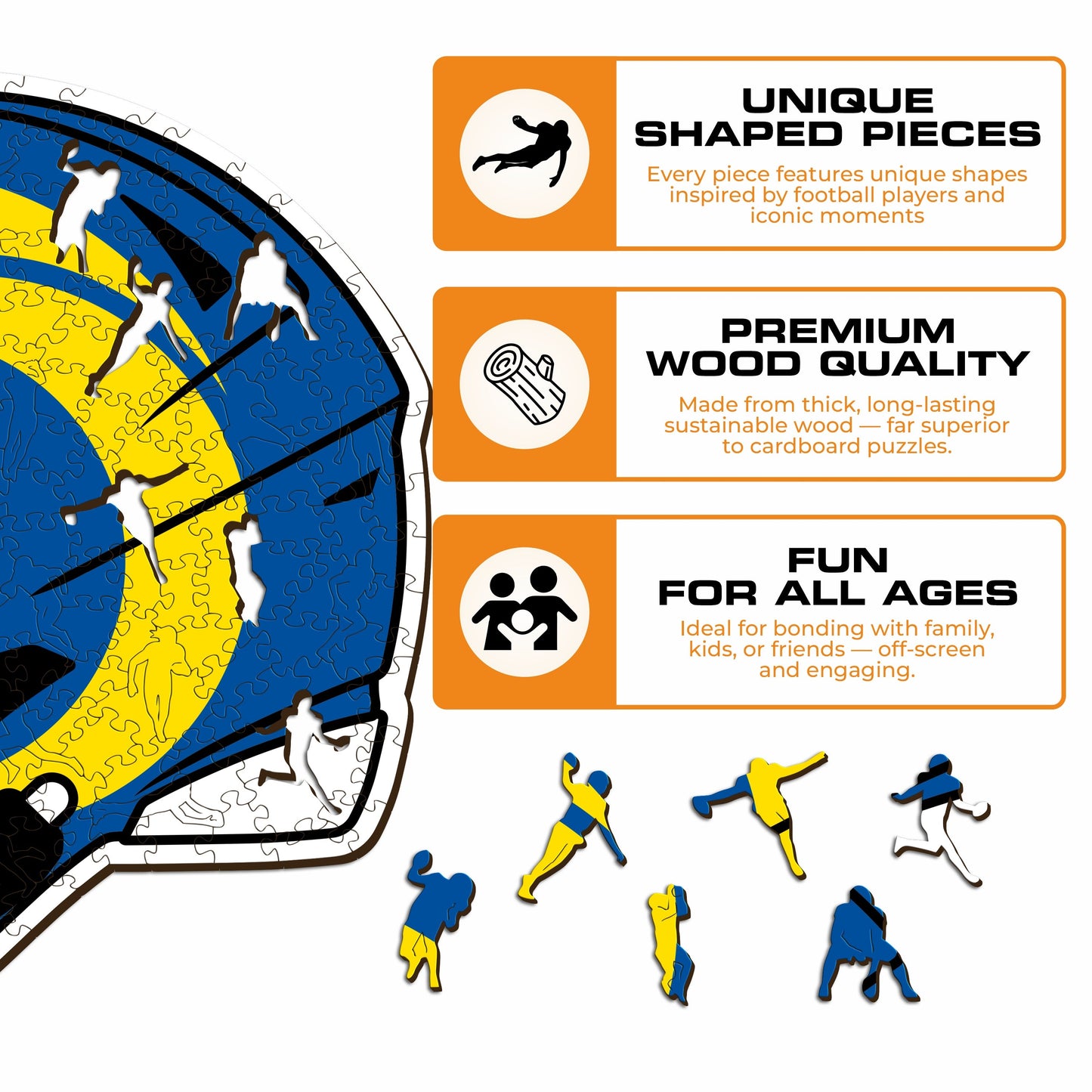 Casque Los Angeles Rams™ - Puzzle en Bois
