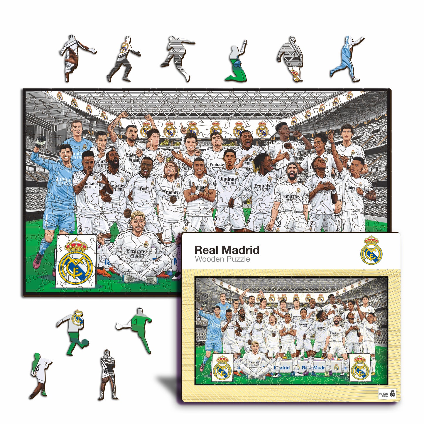 3 PACK Real Madrid CF® Logo + Équipe + Maillot