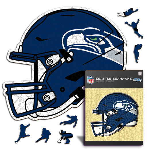 Casque Seattle Seahawks™ - Puzzle en Bois