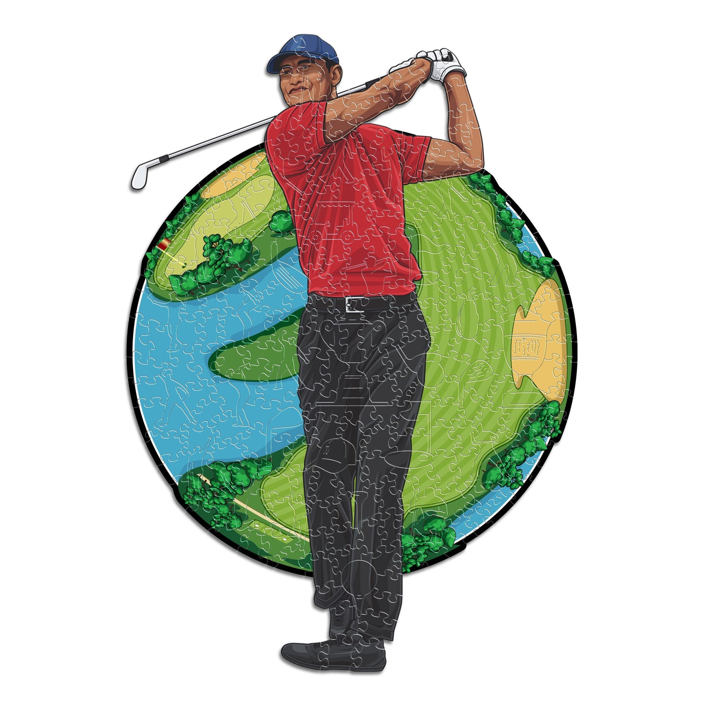 Tiger Woods - Puzzle en Bois