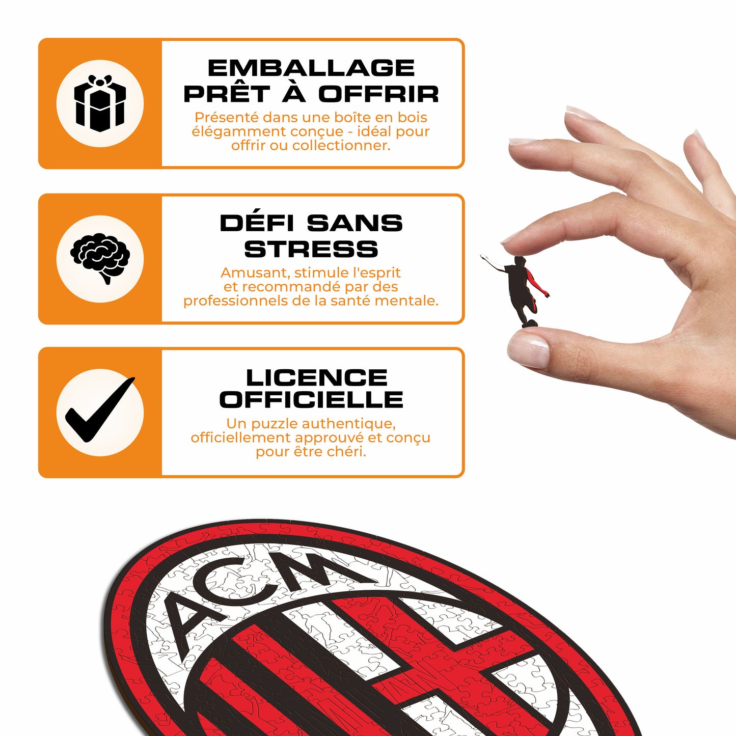 Logo AC Milan® - Puzzle en Bois