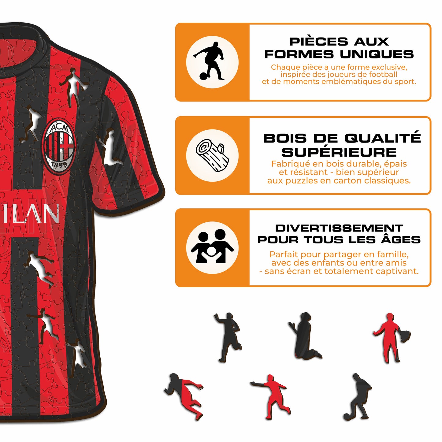 Maillot AC Milan® - Puzzle en Bois