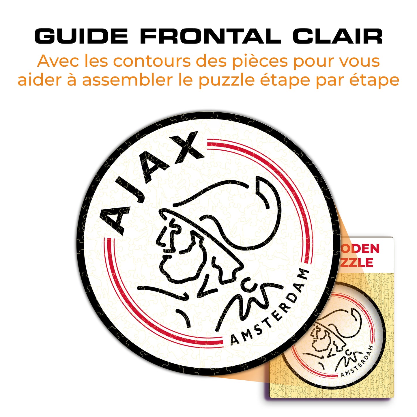 Logo FC Ajax Amsterdam® - Puzzle en Bois