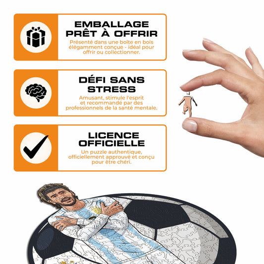 Rodrigo de Paul - Puzzle en Bois