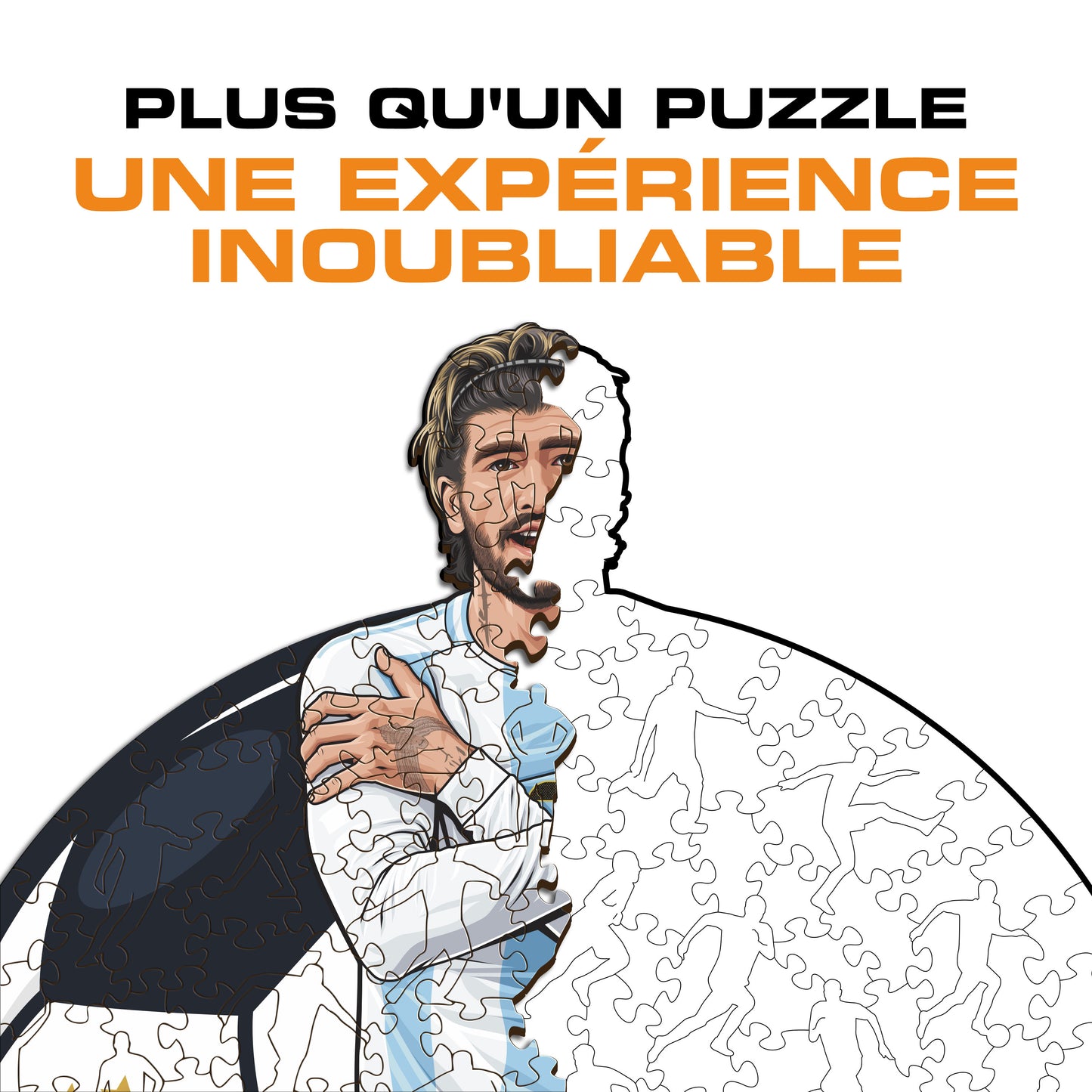 Rodrigo de Paul - Puzzle en Bois