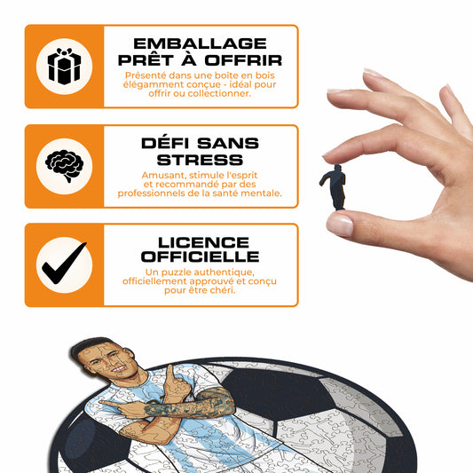 Lautaro Martínez - Puzzle en Bois