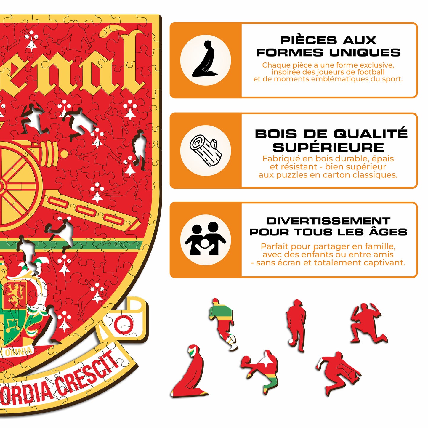 Logo Retro Arsenal FC® - Puzzle en Bois