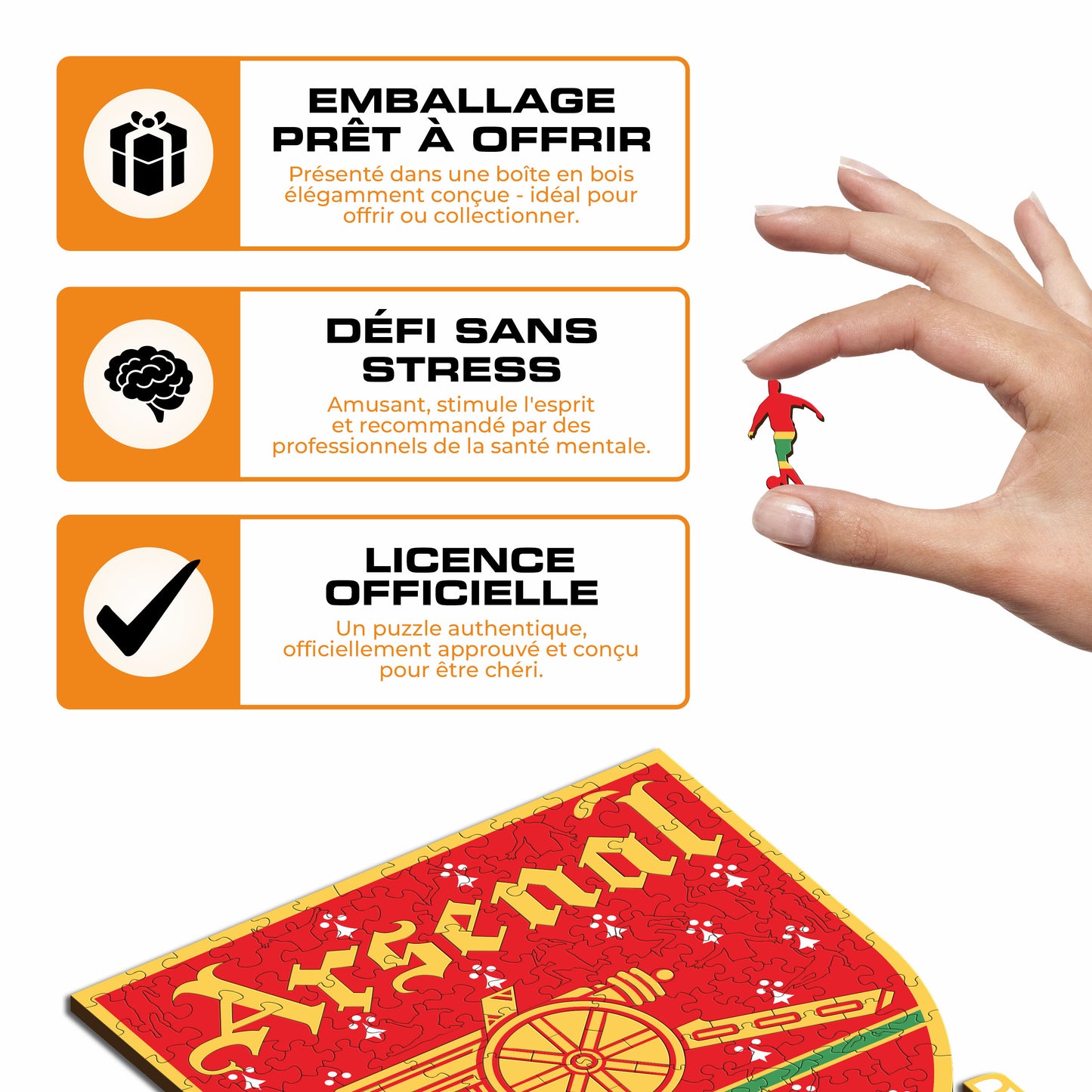 Logo Retro Arsenal FC® - Puzzle en Bois