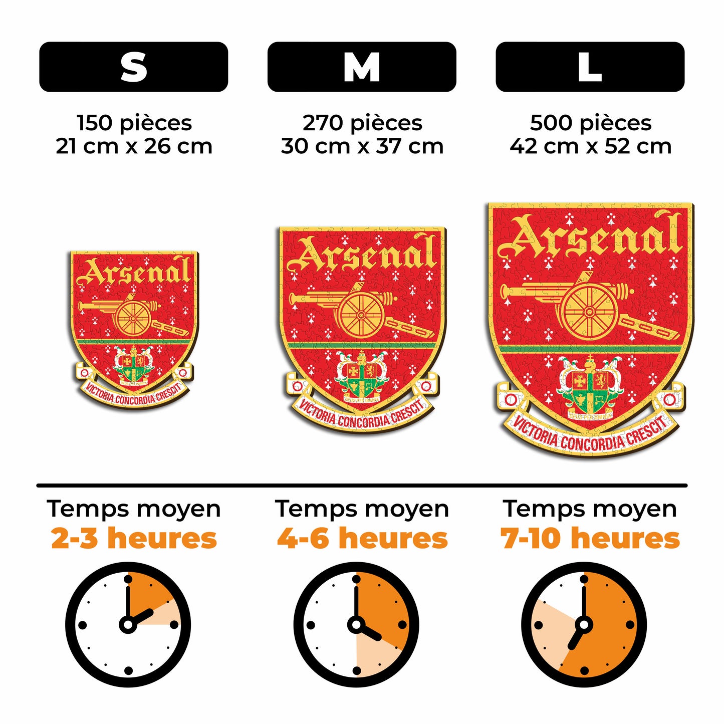 Logo Retro Arsenal FC® - Puzzle en Bois