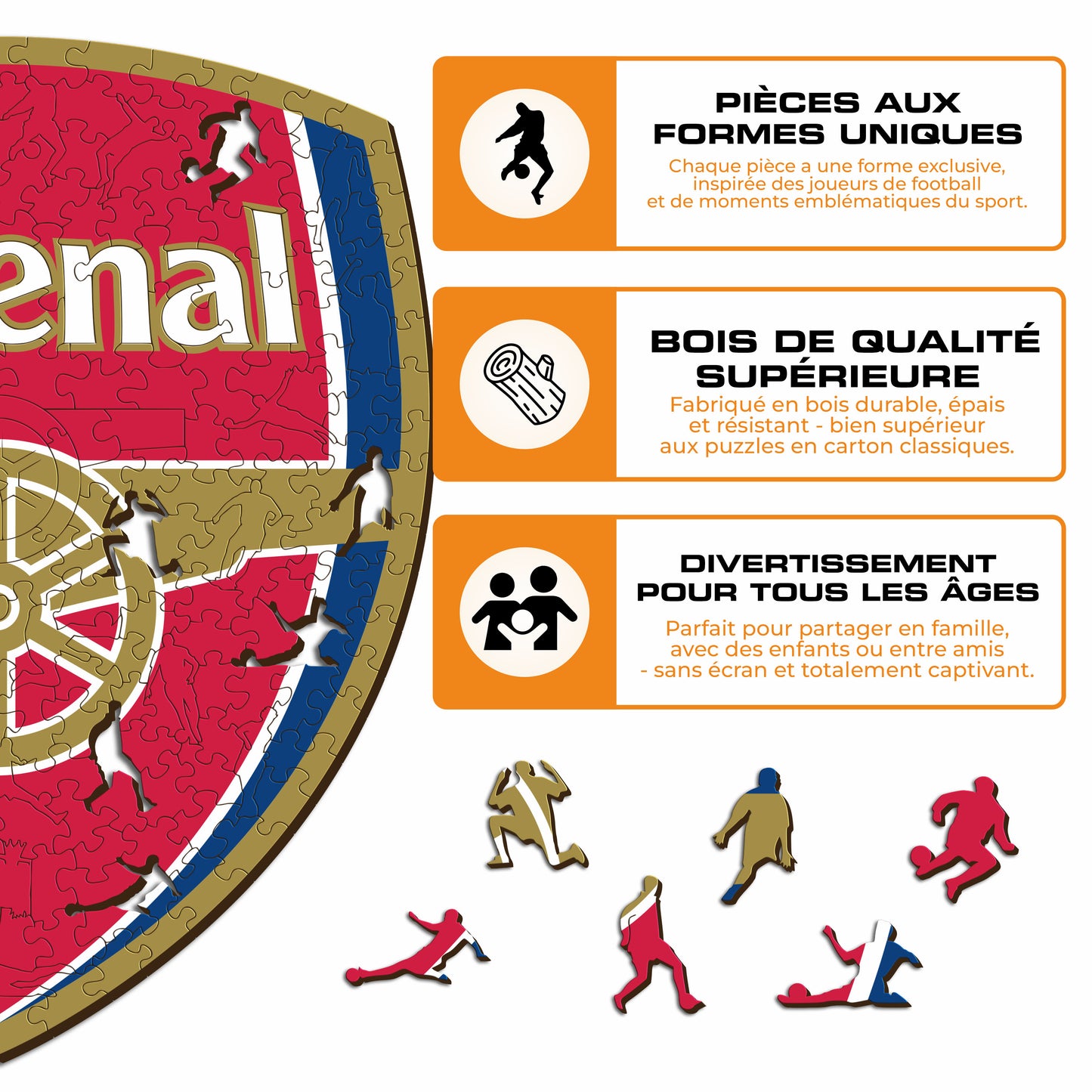 Logo Arsenal FC® - Puzzle en Bois
