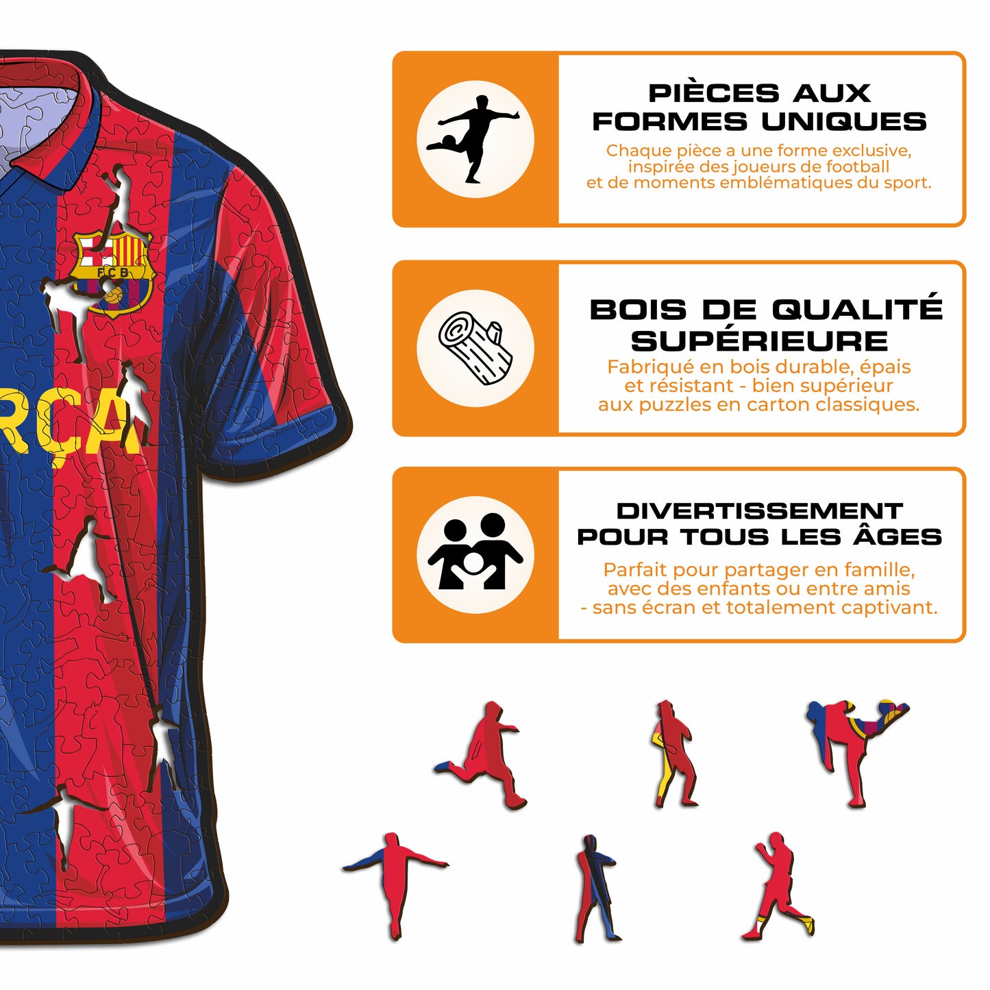 Maillot FC Barcelona® - Puzzle en Bois