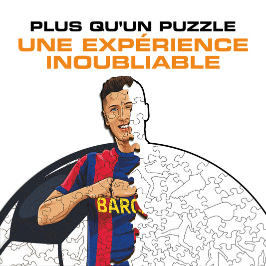 Robert Lewandowski - Puzzle en Bois