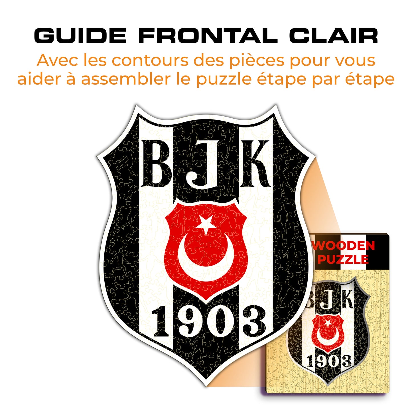 Logo Beşiktaş S.K.® - Puzzle en Bois