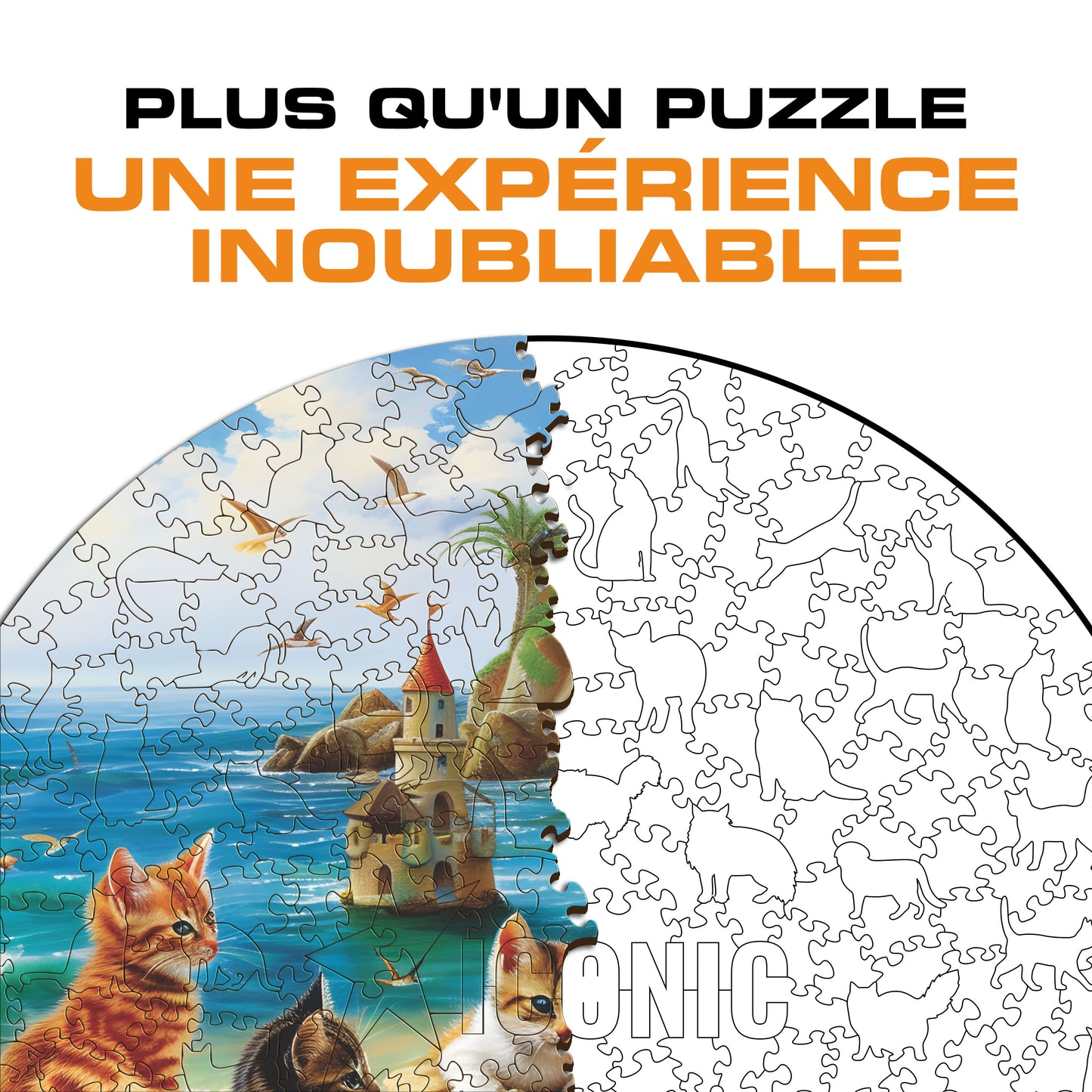 Chats Á La Mer - Puzzle en Bois