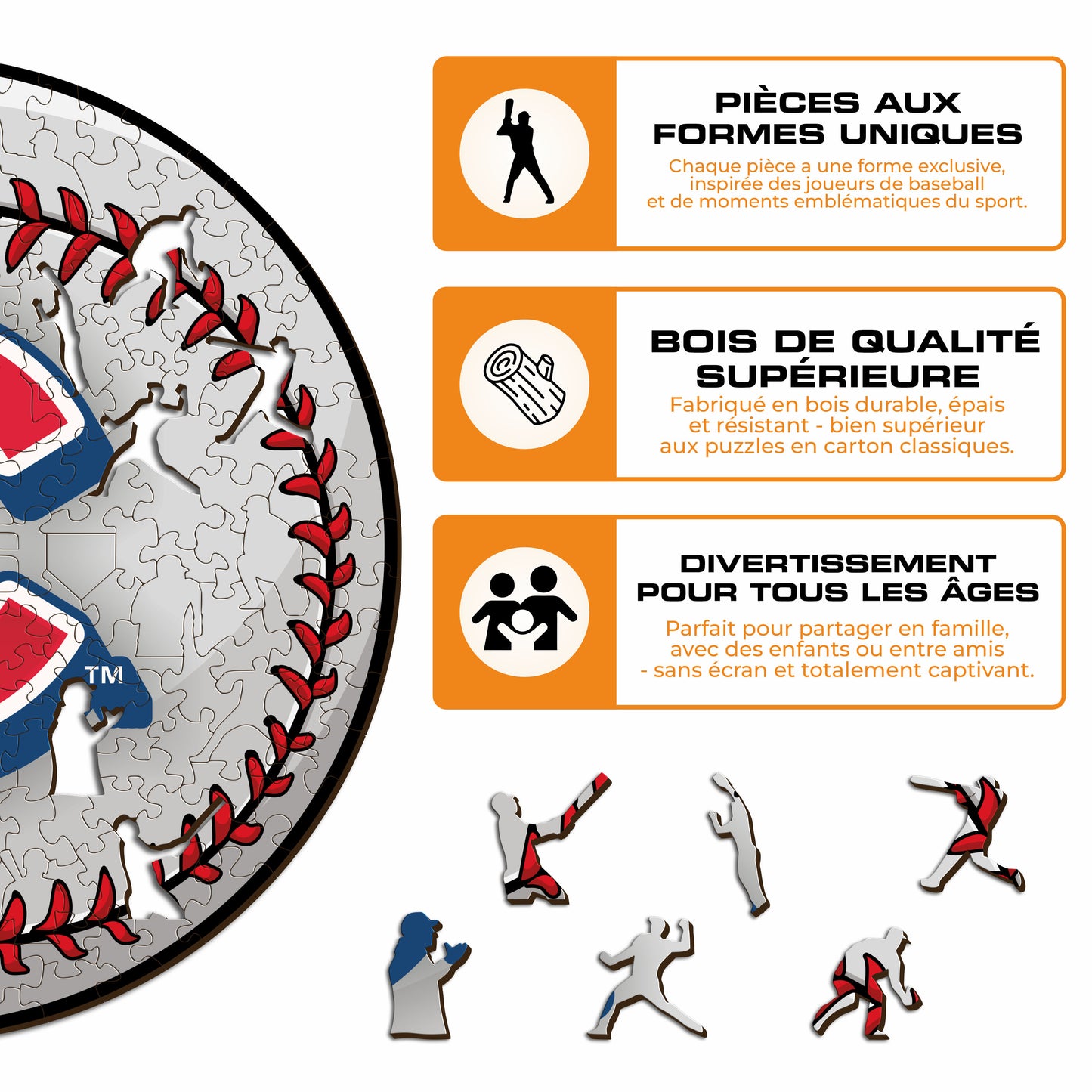Chicago Cubs™ - Puzzle en Bois