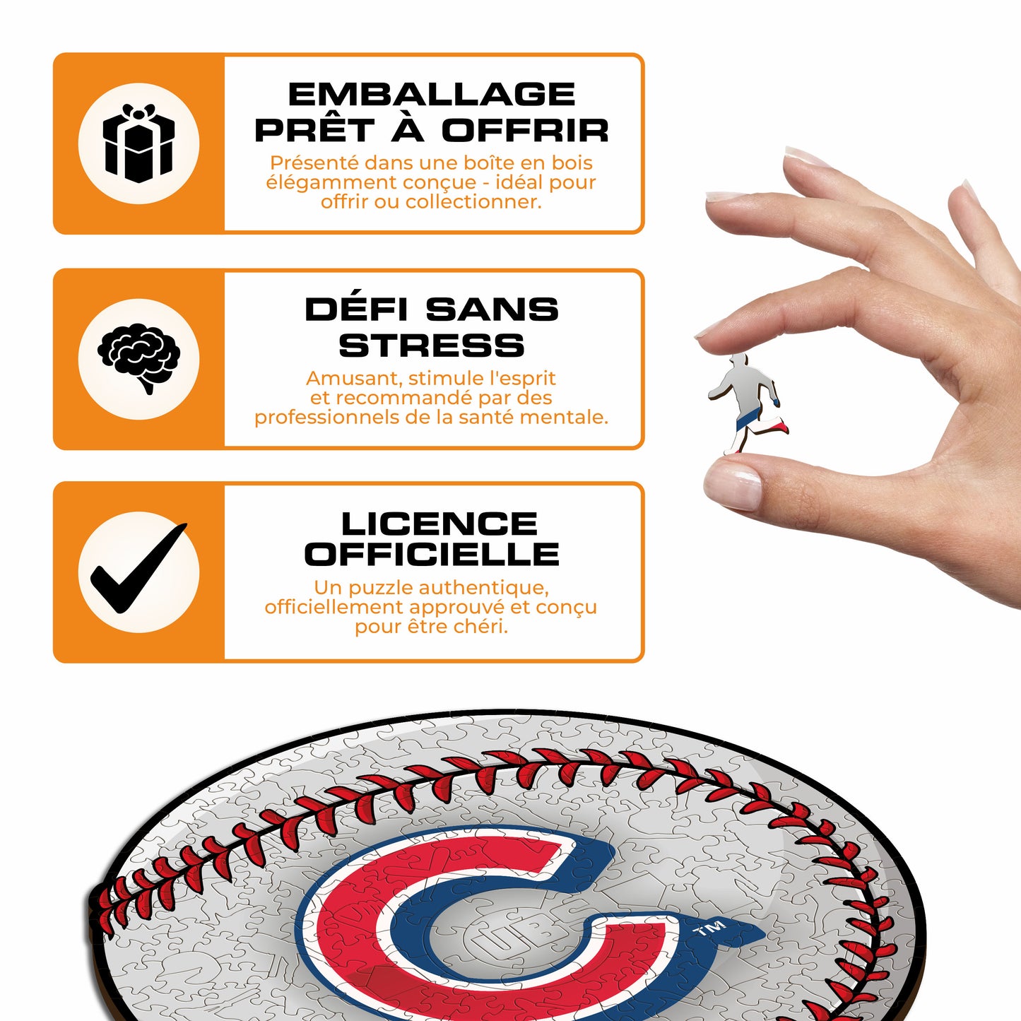 Chicago Cubs™ - Puzzle en Bois