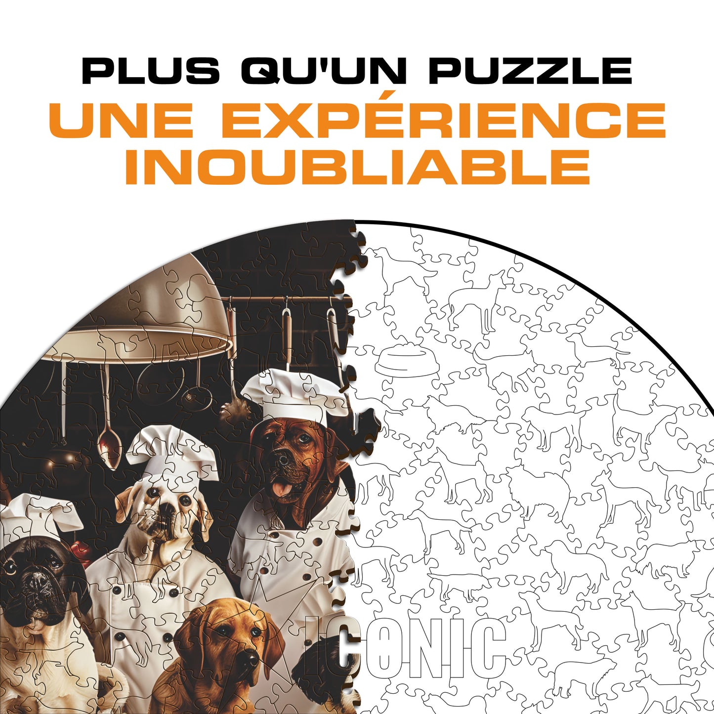 Chiens Chef - Puzzle en Bois