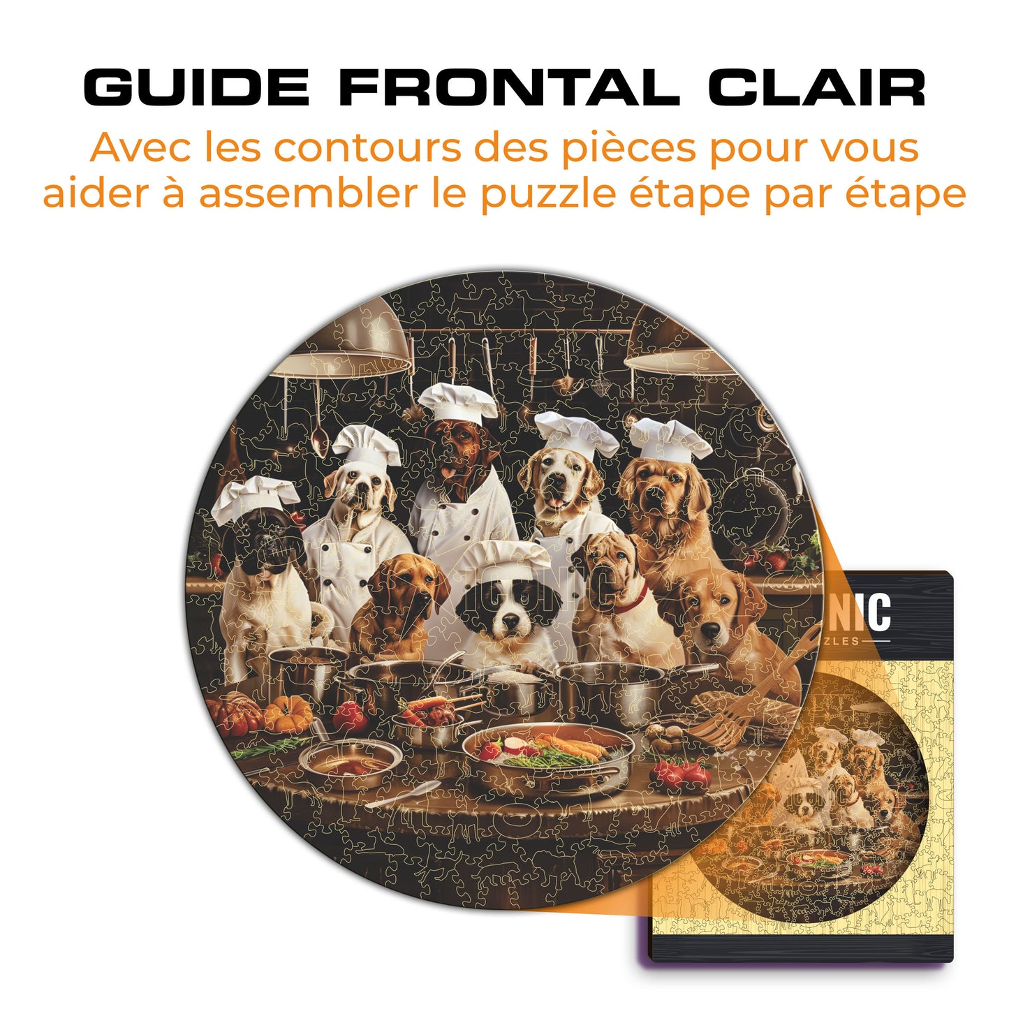 Chiens Chef - Puzzle en Bois