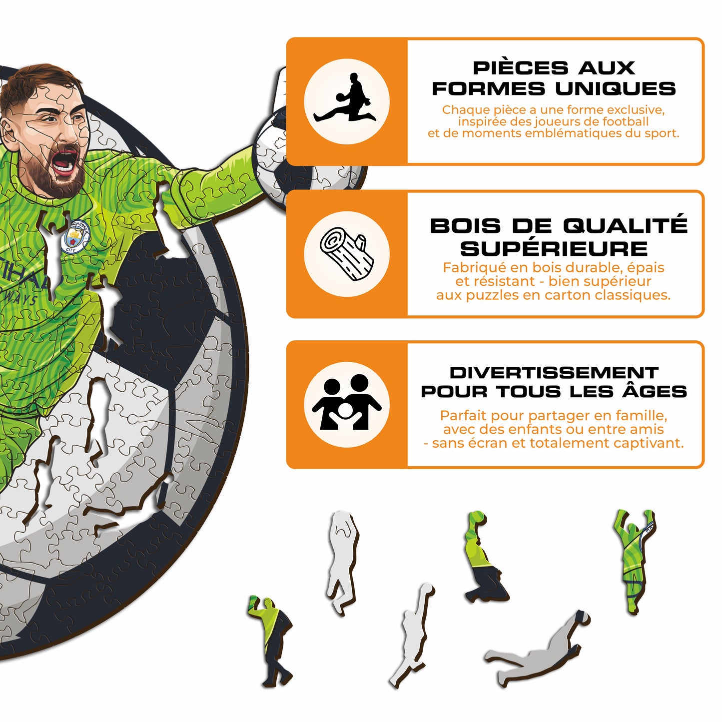 Gianluigi Donnarumma - Puzzle en Bois
