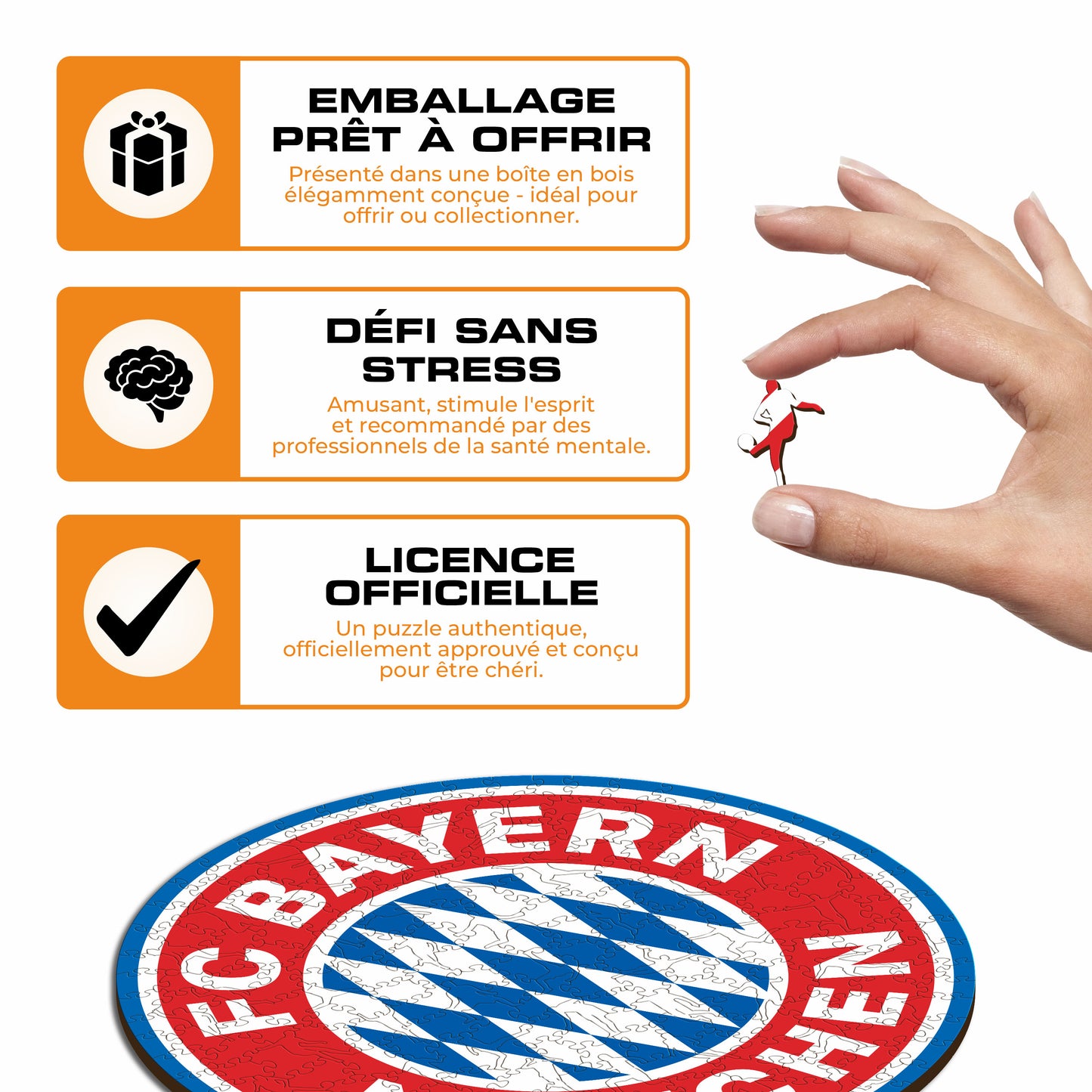 Logo FC Bayern Munich® - Puzzle en Bois