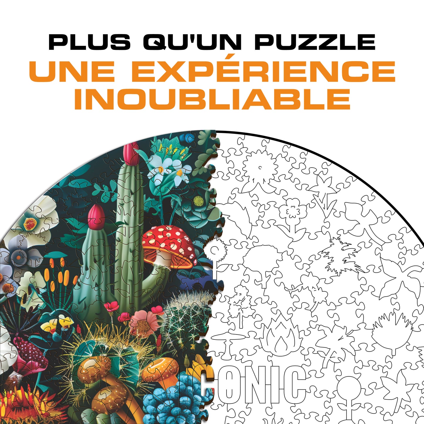 Fleurs Enchantées - Puzzle en Bois