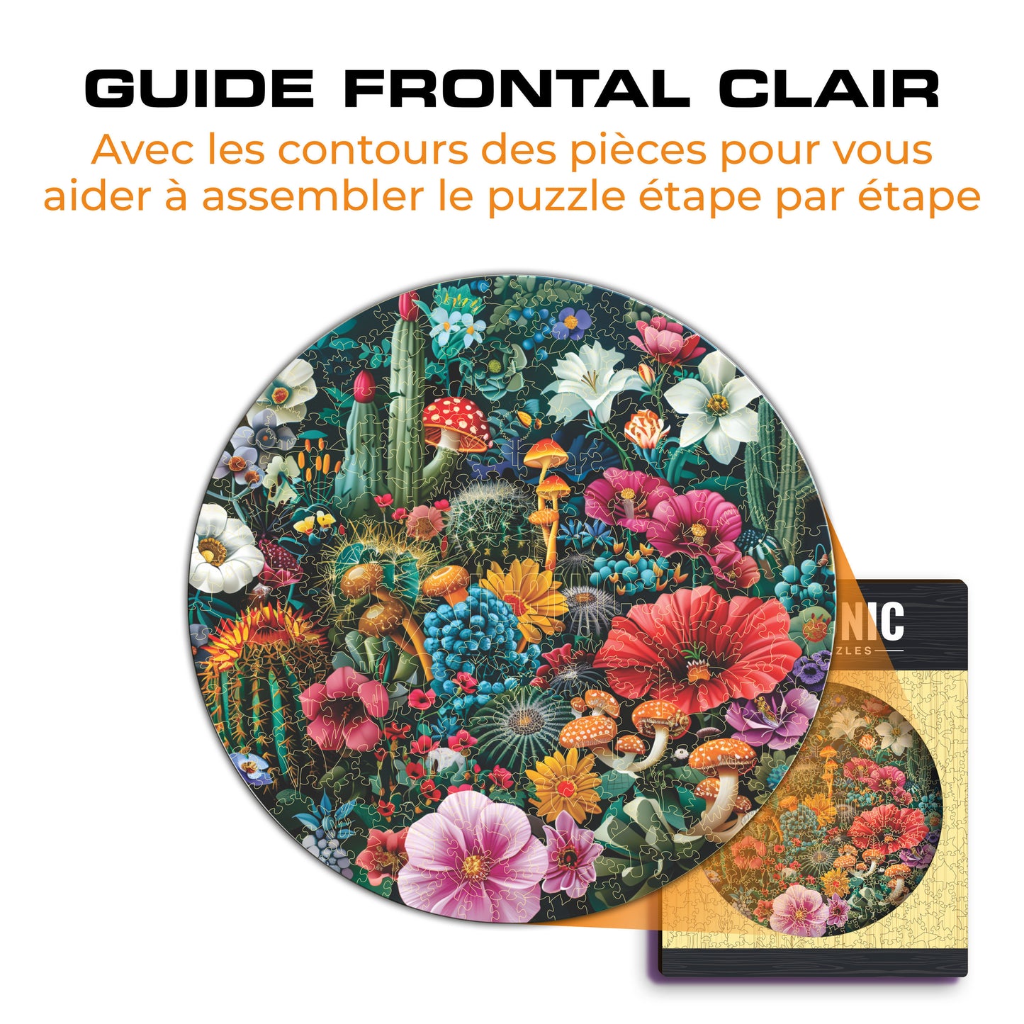 Fleurs Enchantées - Puzzle en Bois