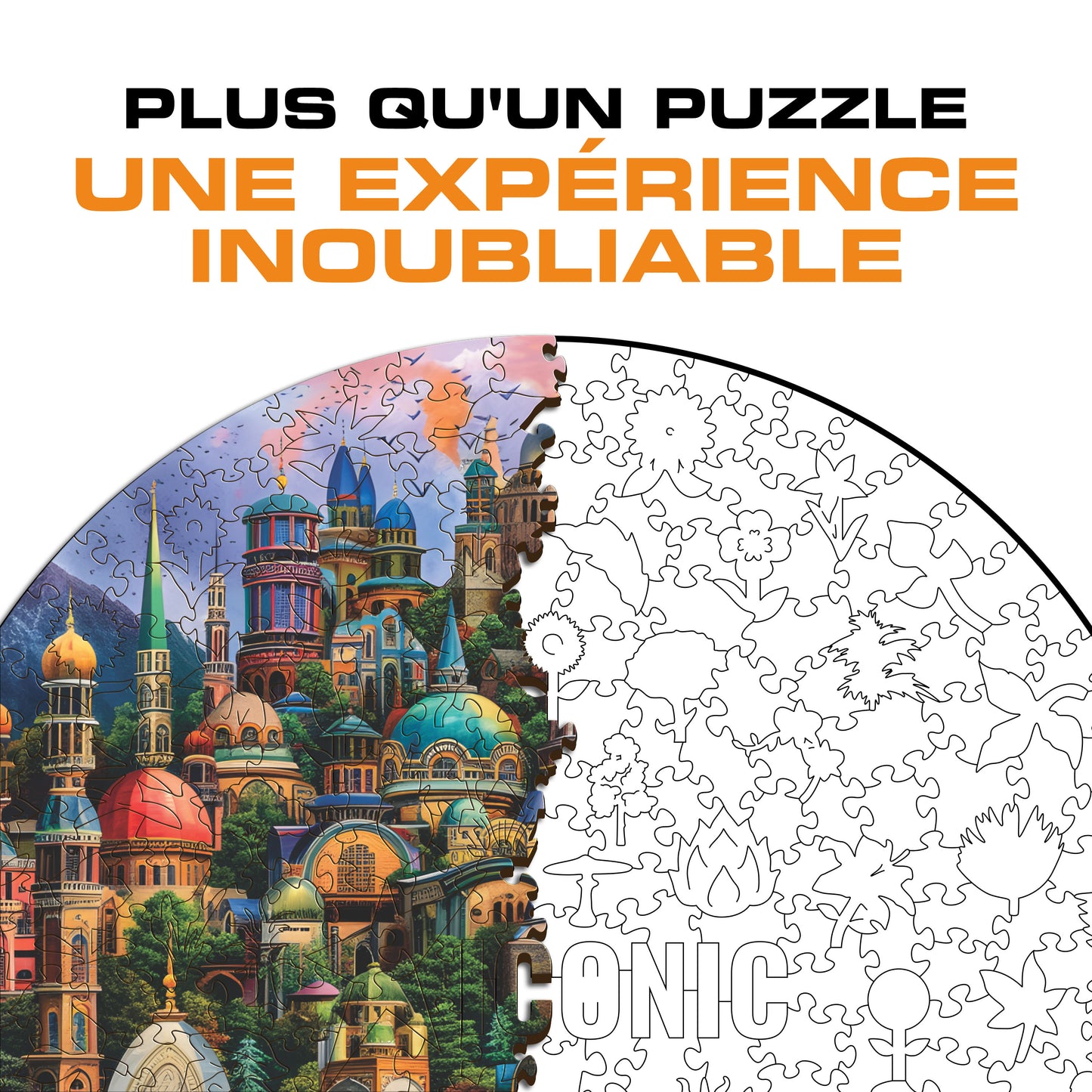 Maisons Enchantées - Puzzle en Bois